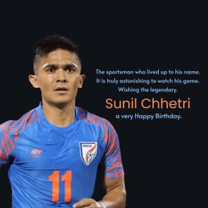 Sunil Chhetri Birthday event advertisement