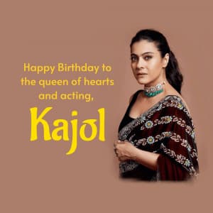 Kajol Birthday poster