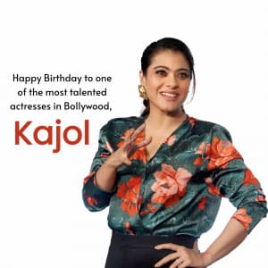 Kajol Birthday event poster