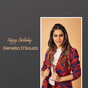 Genelia D'souza Birthday banner