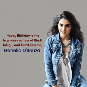 Genelia D'souza Birthday poster