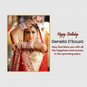 Genelia D'souza Birthday event poster