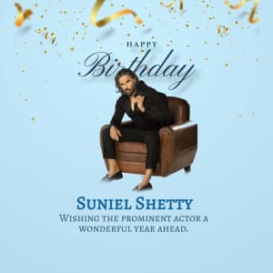 Suniel Shetty Birthday flyer