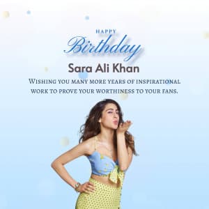 Sara Ali Khan Birthday event advertisement