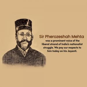 Sir Pherozeshah Merwanjee Mehta KCIE Jayanti creative image