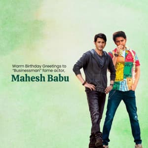 Mahesh Babu Birthday flyer