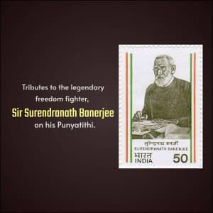 Sir Surendranath Banerjee Punyatithi event advertisement