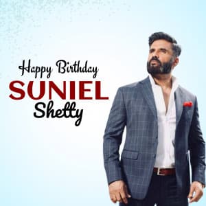 Suniel Shetty Birthday poster