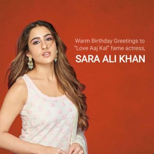 Sara Ali Khan Birthday banner