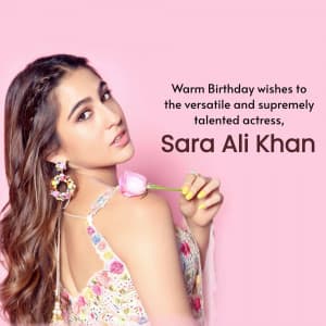 Sara Ali Khan Birthday event poster