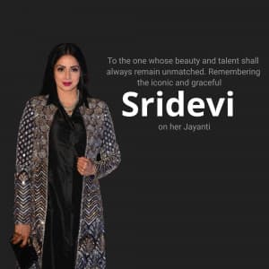 Sridevi Birth Annivarsry illustration