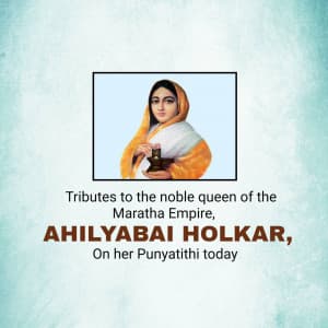 Ahilyabai Holkar Jayanti whatsapp status poster