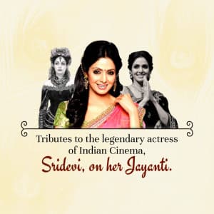 Sridevi Birth Annivarsry graphic