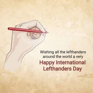 International Lefthanders Day marketing poster