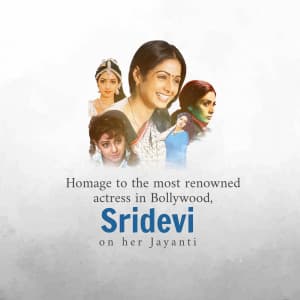 Sridevi Birth Annivarsry flyer