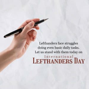 International Lefthanders Day poster Maker