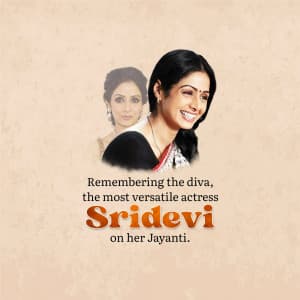 Sridevi Birth Annivarsry event poster