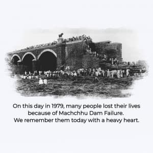 Machchhu Dam Disaster Remembrance Day greeting image