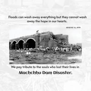 Machchhu Dam Disaster Remembrance Day marketing poster