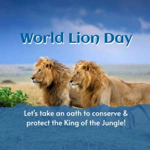 World Lion Day Instagram Post