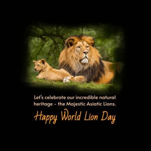 World Lion Day event advertisement