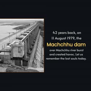 Machchhu Dam Disaster Remembrance Day marketing flyer