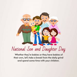 National Son and Daughter Day marketing poster