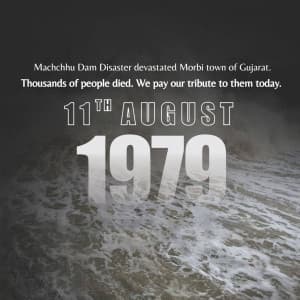 Machchhu Dam Disaster Remembrance Day poster Maker