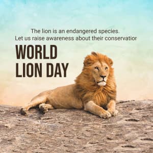 World Lion Day flyer