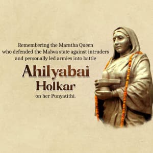 Ahilyabai Holkar Jayanti event advertisement