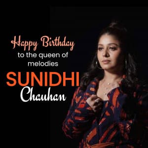 Sunidhi Chauhan Birthday illustration