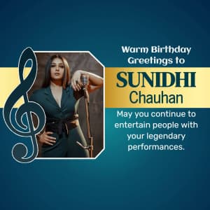 Sunidhi Chauhan Birthday graphic