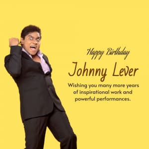 Johnny Lever Birthday marketing poster