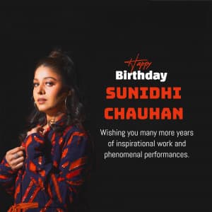 Sunidhi Chauhan Birthday image