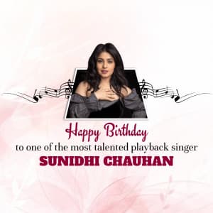 Sunidhi Chauhan Birthday flyer