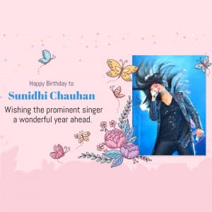 Sunidhi Chauhan Birthday banner
