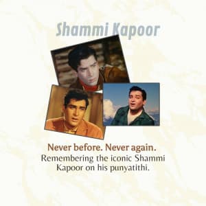 Shammi Kapoor Punyatithi graphic