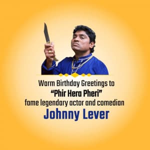 Johnny Lever Birthday creative image