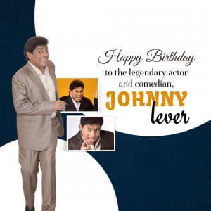 Johnny Lever Birthday whatsapp status poster