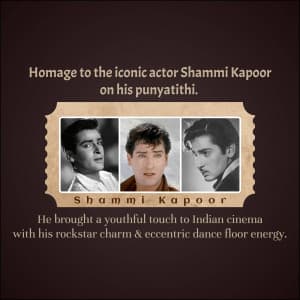 Shammi Kapoor Punyatithi Instagram Post