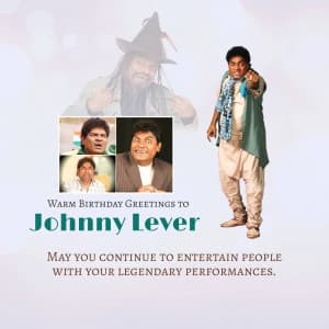 Johnny Lever Birthday poster Maker