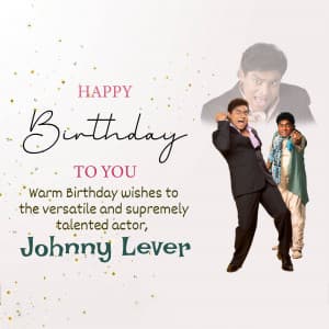 Johnny Lever Birthday event advertisement