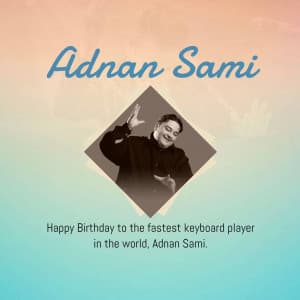 Adnan Sami Birthday flyer