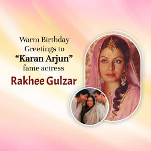 Rakhee Gulzar Birthday banner