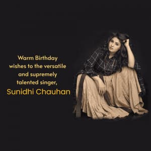 Sunidhi Chauhan Birthday post