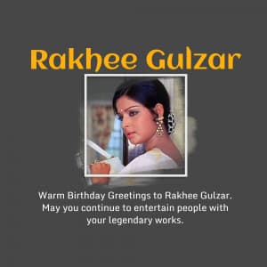Rakhee Gulzar Birthday poster