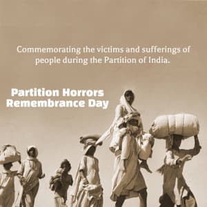 Partition Horrors Remembrance Day marketing poster