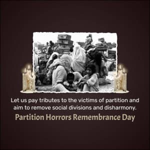 Partition Horrors Remembrance Day whatsapp status poster