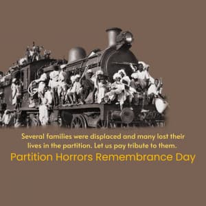 Partition Horrors Remembrance Day Facebook Poster