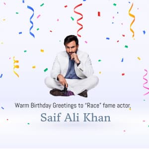 Saif Ali Khan Birthday banner